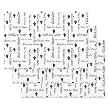 Black Lives Matter BLM African American Protest Wrapping Paper Sheets