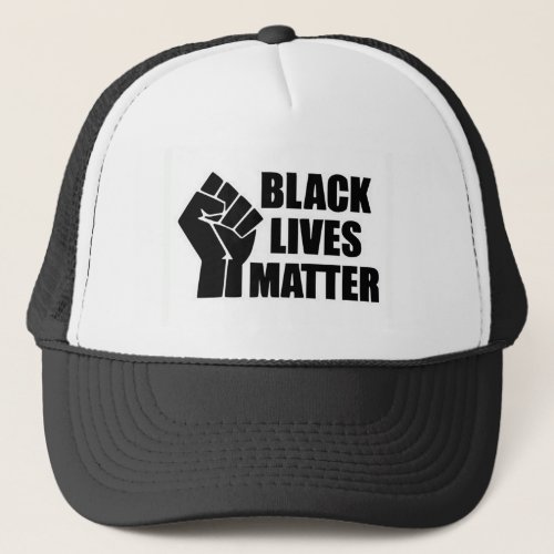 Black Lives Matter _ BLM Logo Trucker Hat
