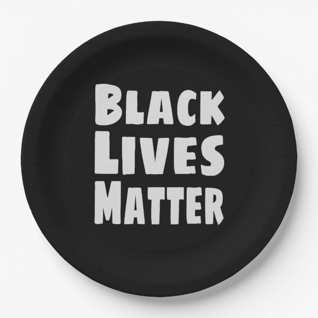 Black Lives Matter BLM Paper Plates (Front)