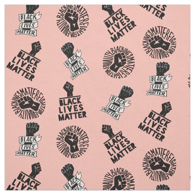 black lives matter blm protest seamless pattern 20 fabric (Swatch)