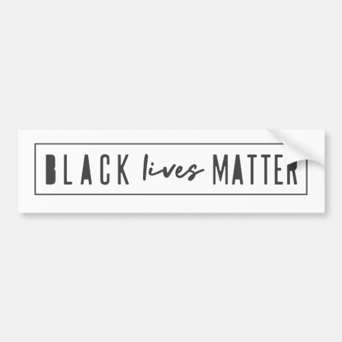 Black Lives Matter  BLM Race Equality Modern Bumper Sticker