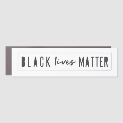 Black Lives Matter  BLM Race Equality Modern Car Magnet