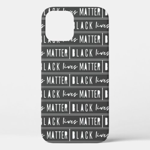 Black Lives Matter  BLM Race Equality Modern iPhone 12 Case