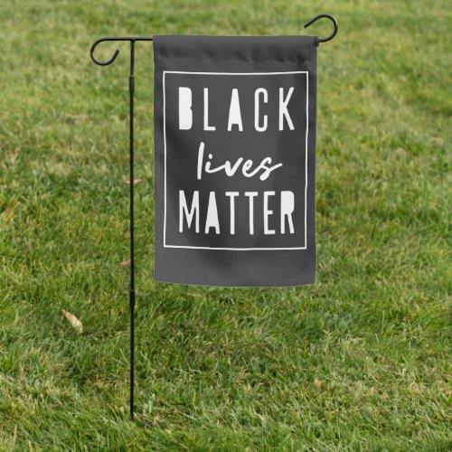 Black Lives Matter  BLM Race Equality Modern Garden Flag