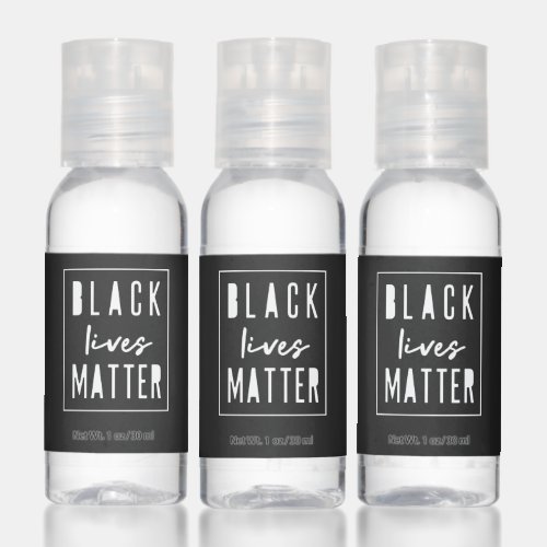 Black Lives Matter  BLM Race Equality Modern Hand Sanitizer