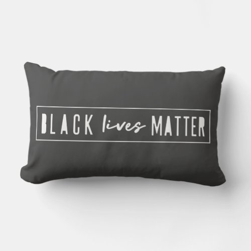 Black Lives Matter  BLM Race Equality Modern Lumbar Pillow