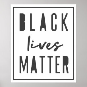 Black Lives Matter BLM Race Equality Modern Poster