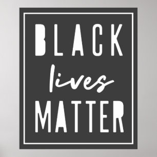 Black Lives Matter BLM Race Equality Modern Poster