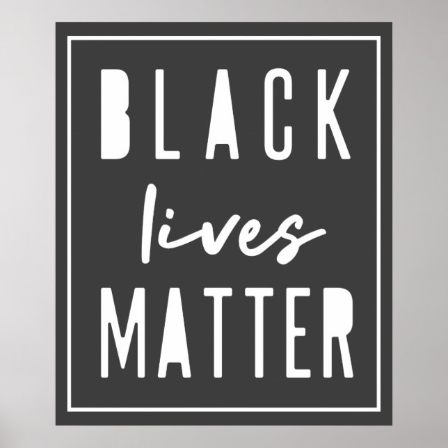 Black Lives Matter | BLM Race Equality Modern Poster (Front)