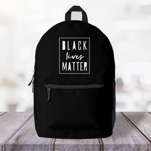 Black Lives Matter  BLM Race Equality Modern Printed Backpack