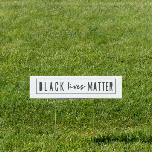 Black Lives Matter BLM Race Equality Modern Sign