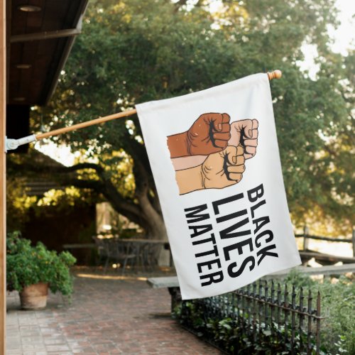 Black Lives Matter BLM Resist Fist House Flag