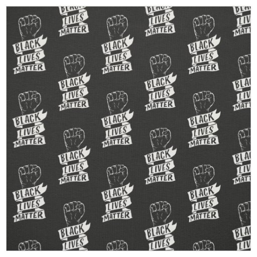 black lives matter blm ribbon fist protest pattern fabric