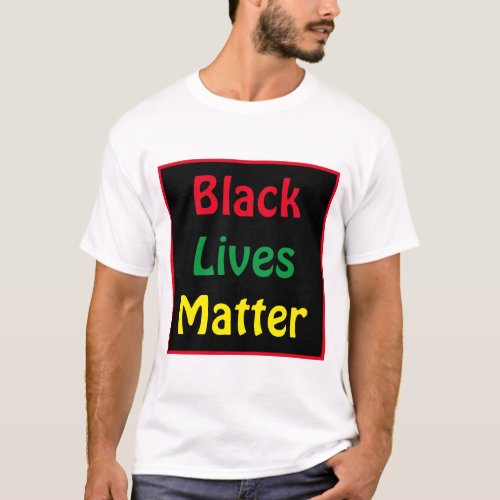Black Lives Matter Bold Text T_Shirt