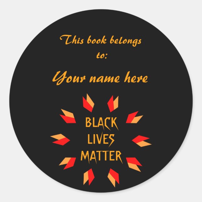 Black Lives Matter Bookplate (Front)