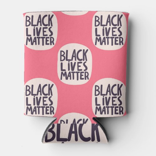Black lives matter calligraphic pattern can cooler