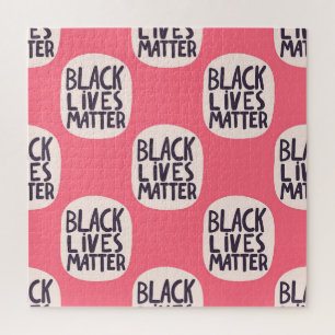 Black lives matter, calligraphic pattern jigsaw puzzle