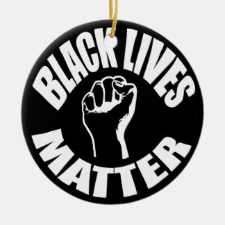 "BLACK LIVES MATTER" CERAMIC ORNAMENT