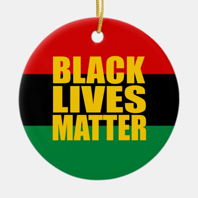 "BLACK LIVES MATTER" CERAMIC ORNAMENT (Front)