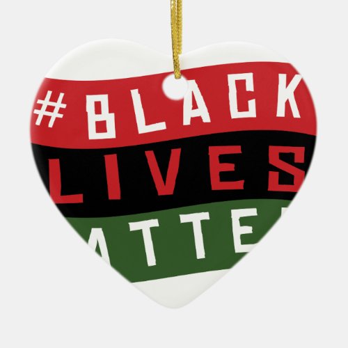 Black Lives Matter Ceramic Ornament