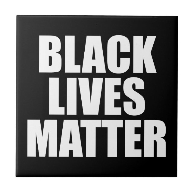 Black Lives Matter Ceramic Tile (Front)