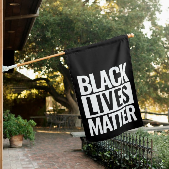 Black Lives Matter Classic Banner House Flag (In SItu)