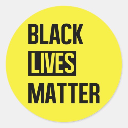 Black Lives Matter Classic Round Sticker