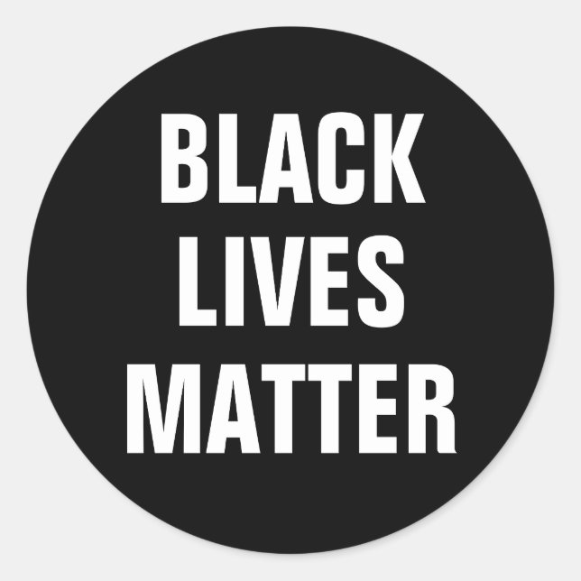 Black Lives Matter Classic Round Sticker (Front)