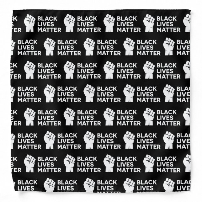 Black Lives Matter Clinched Fist #BlackLivesMatter Bandana (Front)