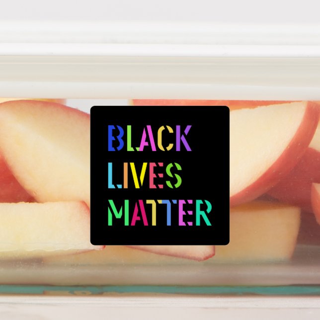 Black Lives Matter Colorful Stencil 01 Labels (Affixed)
