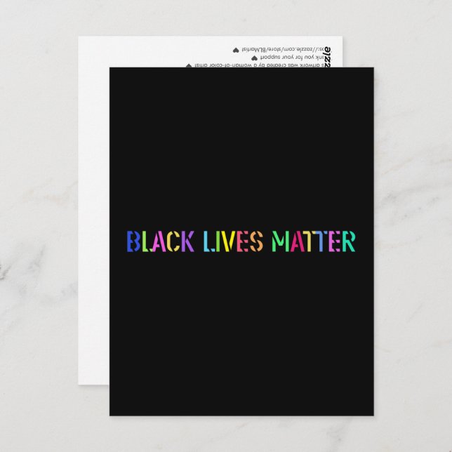 Black Lives Matter Colorful Stencil 02 Postcard (Front/Back)