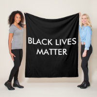 Black Lives Matter Custom Fleece Blanket, BLM
