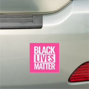 Black Lives Matter Custom Pink Auto Decor Car Magnet