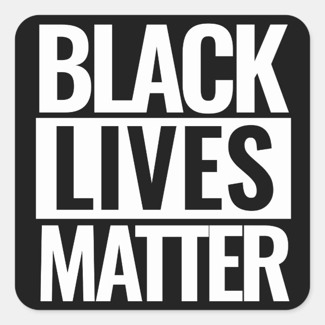 Black Lives Matter Custom Square Sticker (Front)