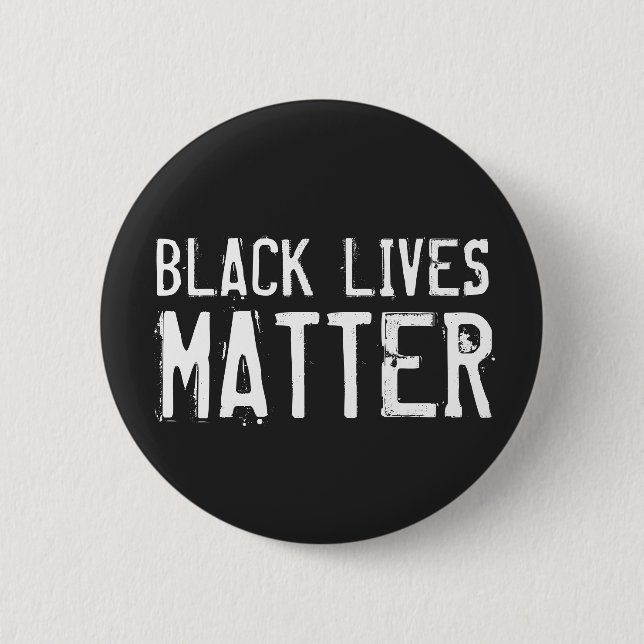 Black Lives Matter - Distressed Lettering Button (Front)