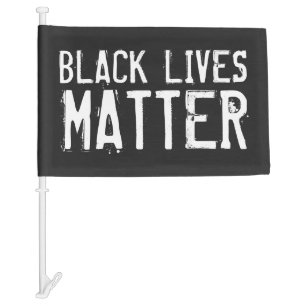 Black Lives Matter - Distressed Lettering Car Flag