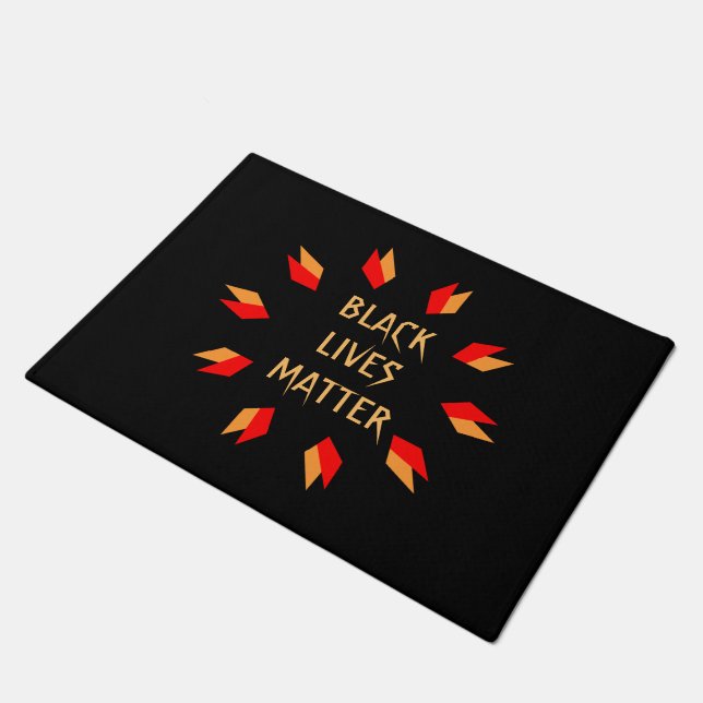 Black Lives Matter Doormat (Angled)