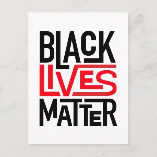 Black Lives Matter  Equal Rights Postcard