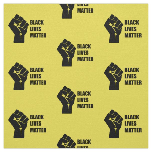 Black Lives Matter Stencil 05 Pattern Editable Fabric | Zazzle.com