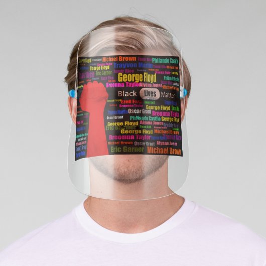 Black Lives Matter Face Shield (Insitu)