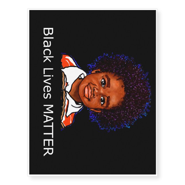 Black Lives Matter Family Child Boy Racism Son Temporary Tattoos (Front)