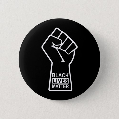 Black lives matter fist fighting BLM Button