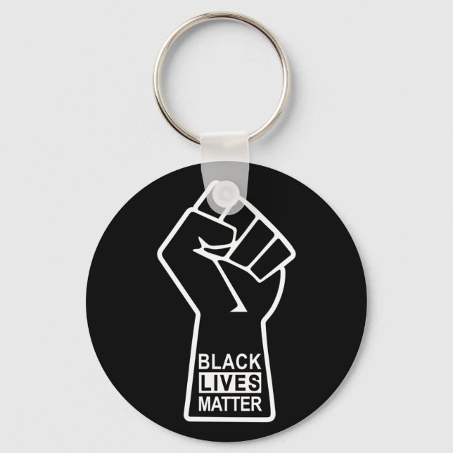Black lives matter, fist fighting, BLM Keychain (Front)
