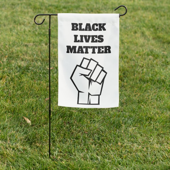 Black Lives Matter Garden Flag (In SItu)