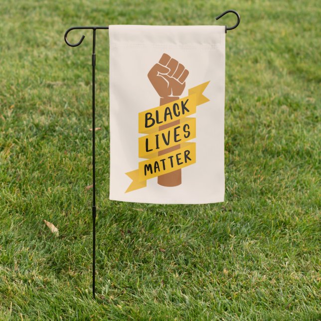 Black Lives Matter Garden Flag (In SItu)