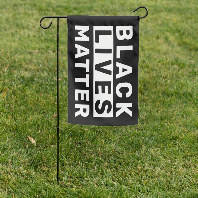 Black Lives Matter Garden Flag (In SItu)