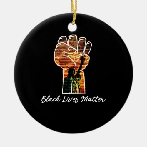 Black Lives Matter Graffiti Equality Empowered Ceramic Ornament