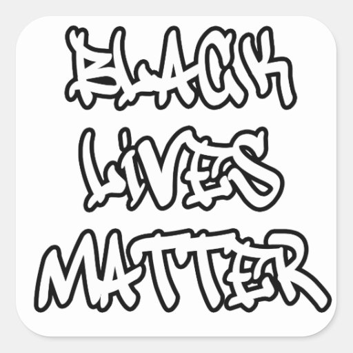 Black Lives Matter Graffiti Square Sticker | Zazzle