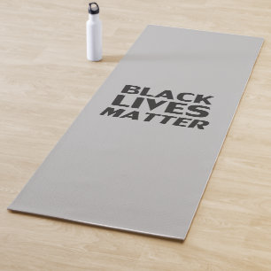 Black Lives Matter grey black modern typography Yoga Mat