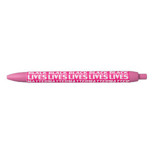 Black Lives Matter hot pink typography pattern Pen